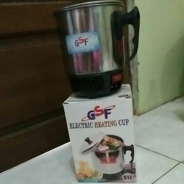 Rantangshop Teko Mug Listrik Pemanas Air Masak Mie Instan Stainless 13cm