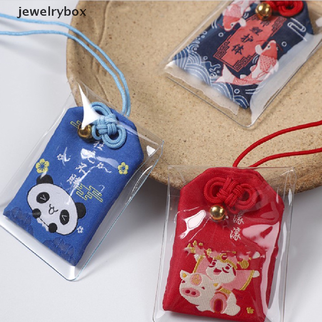 (jewelrybox) 1pc Gantungan Kunci Bordir Tulisan Omamori Pray Love