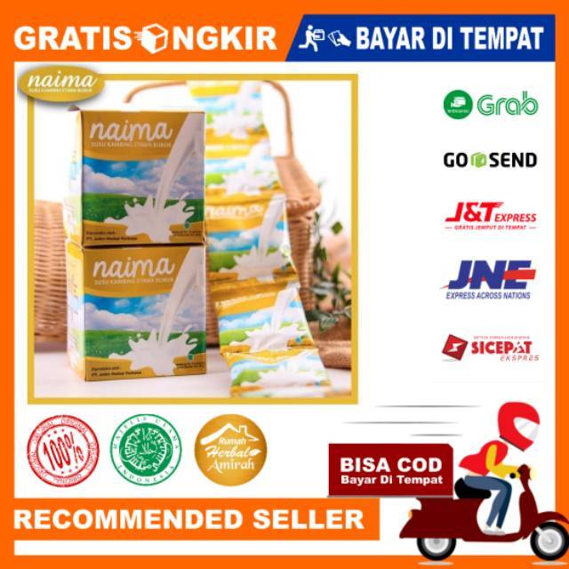 Susu Kambing Etawa Naima Bubuk plus propolis Asli Original POM / BPOM 1 Box isi 10 sachet