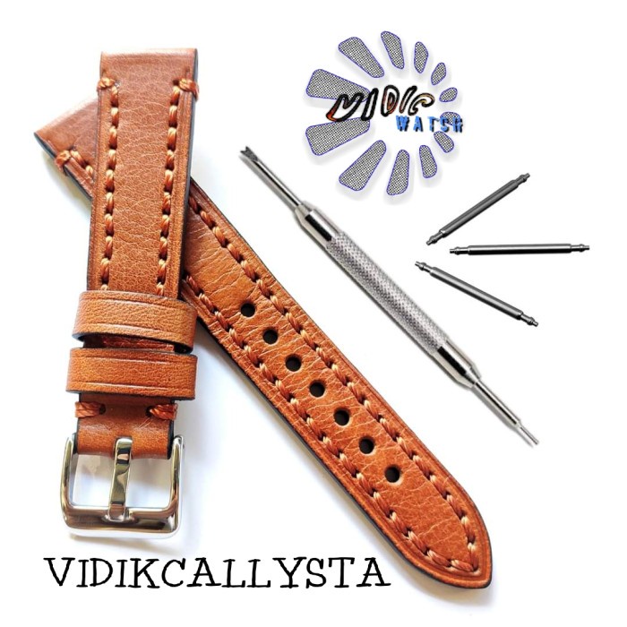 Leather strap Tali Jam Tangan Kulit Asli tebal Handmade PR007