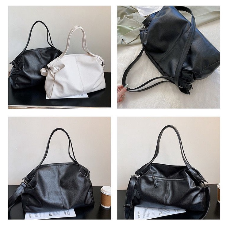 BJ15492 - BLACK/COFFEE/KHAKI/WHITE - TAS WANITA FASHION IMPORT MODIS ELEGAN TERMURAH TERLARIS TERBARU BAGSTORE JAKARTA TAS BATAM EL5492 LT2014 BQ3262 GT1935 JTF9655