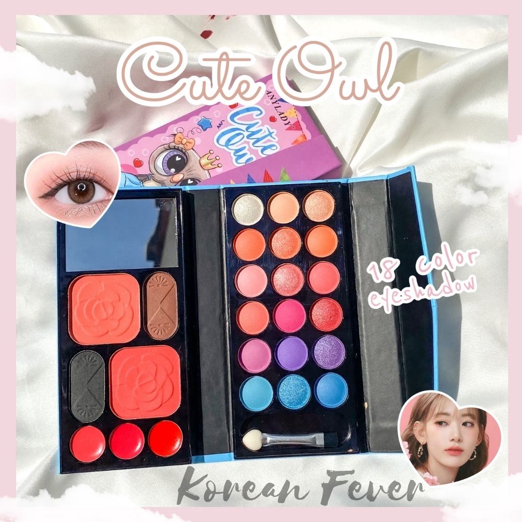 Anylady - OWL CUTE / Mini Complete Eyeshadow Palette Buku All in One 8614FC