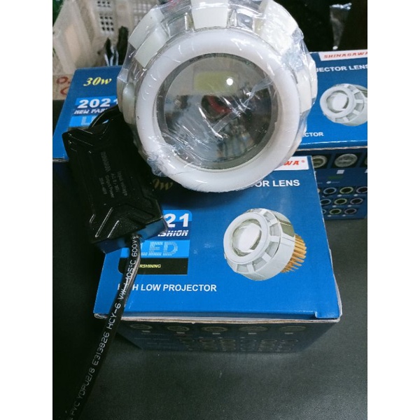 lampu depan projie ubur ubur/projie 3ring dh55 hi-low jauh dekat 5 kabel bisa flash