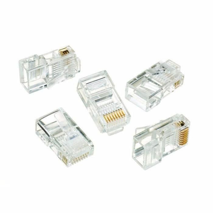 Connector Rj45 Mejec isi 100pcs - Konektor Rj 45 isi 100pcs Mejec Original