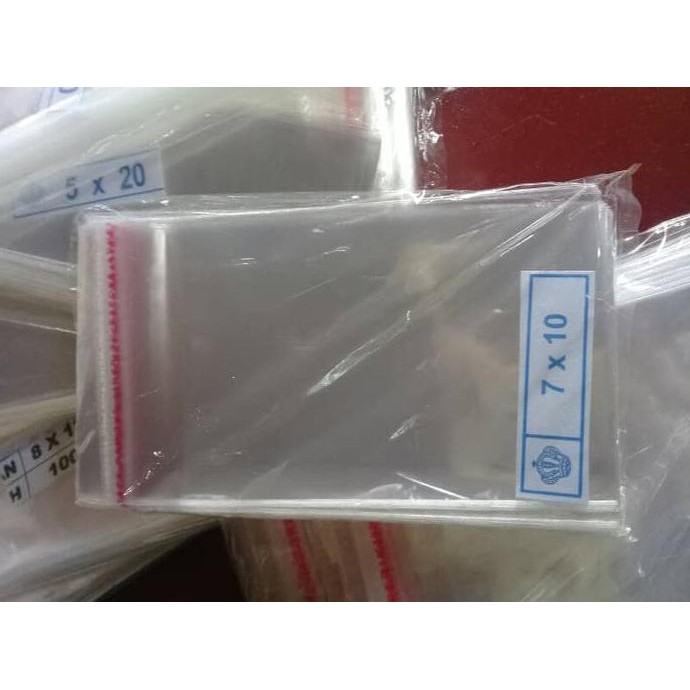 

PLASTIK OPP SEAL LEM 7X10 PER PACK ISI 100 LEMBAR