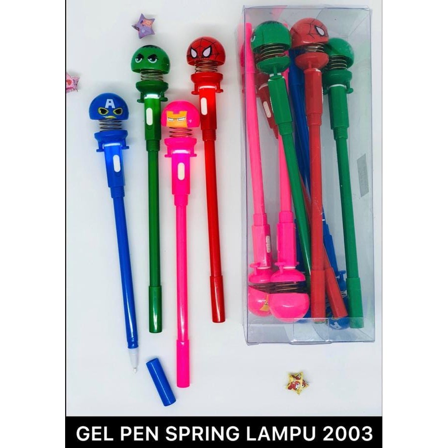 

AS888 - GEL PEN SPRING LAMPU / PEN GEL PER LAMPU KARAKTER KARTUN SUPER HERO ISI 1