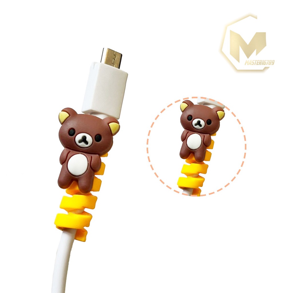 Cable Saver TWIST Cable Protector SPIRAL Pelindung Ujung Kabel karakter android iphone MA3010