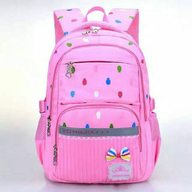 Tas kids sekolah/motif Nanas/Tas Ransel SD TK SMP