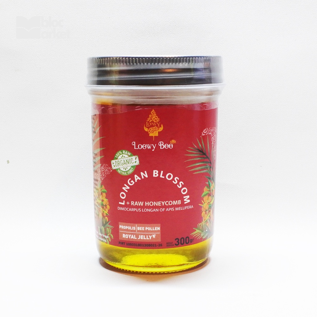 LOEWY BEE LONGAN BLOSSOM WITH HONEYCOMB 300GR | MADU MURNI | MADU ASLI