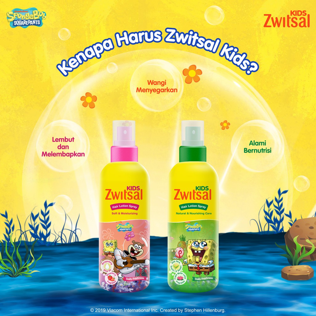 Zwitsal Kids Hair Lotion Spray Natural And Nourisihing / Pelebat Rambut Anak - 100 ml