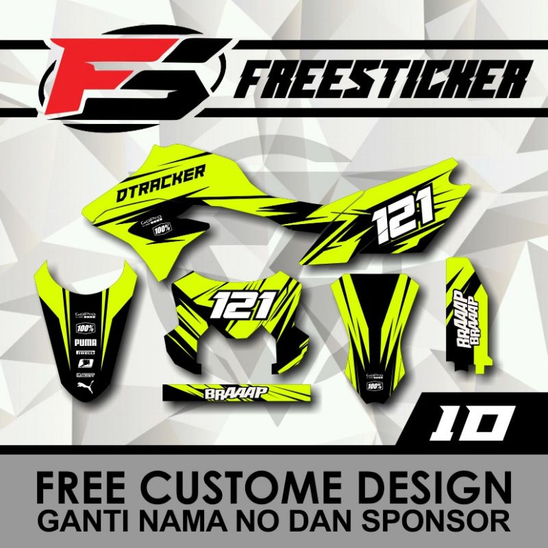 DECAL STICKER DTRACKER STABILO HITAM BIRU