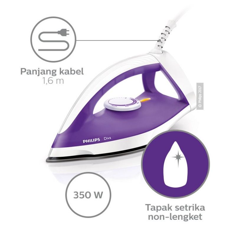 ORIGINAL SETRIKA PHILIPS DIVA GC 122 GC-122 STRIKA PHILIPS GC122 SETRIKA PHILIPS / DRY IRON GC 122 / GC-122 / GC122 [350 WATT] (GARANSI RESMI) GOSOKAN SETRIKA PHILIPS TERBARU GOSOKAN PAKAIAN SETRIKA STRIKA SETERIKA PHILIPS DIVA STRIKA PHILIPS DIVA