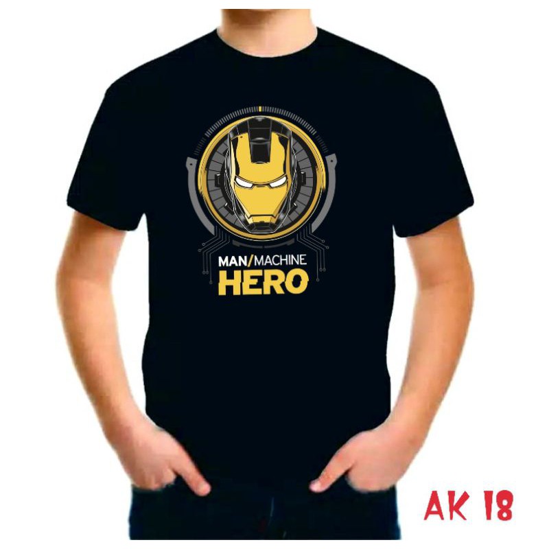 Kaos superhero anak Man Machine Hero Combad 24s - Black series