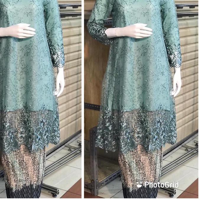 ✧ Set Kebaya Tunik Bordir-Kebaya Bordir-Kebaya Tulle Bordir-Kebaya Wisuda ▼