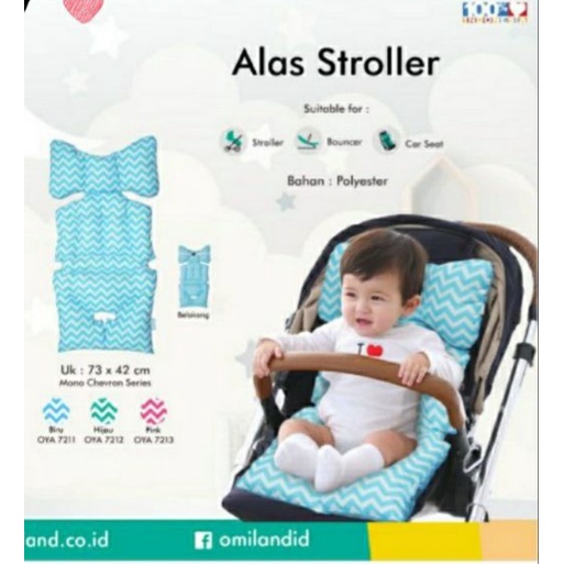 Omiland Alas Stroller Panda Chevron Serie / Alas Bouncer / Alas Car Seat Bahan Lembut PREMIUM