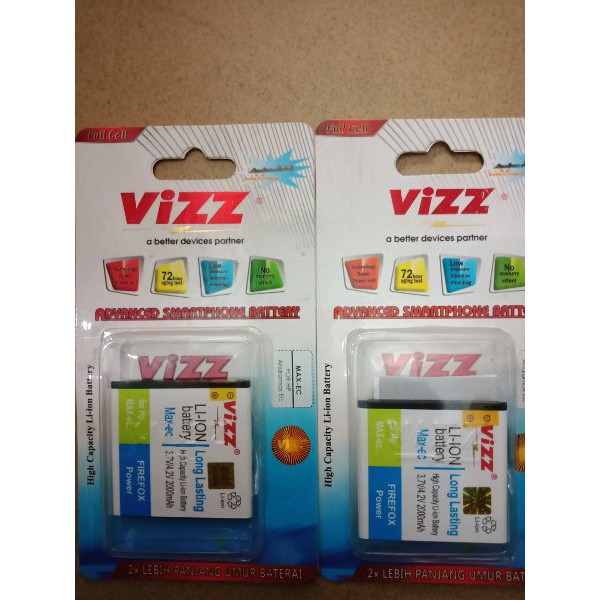 Battery Baterai Vizz Andromax EC Original Double Power