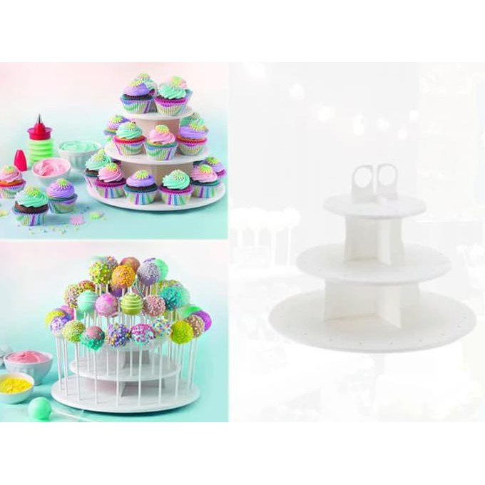 PROMO CUPCAKE TIER CAKE STAND CAKEPOP STIK COKLAT STIK PERMEN MULTIFUNGSI