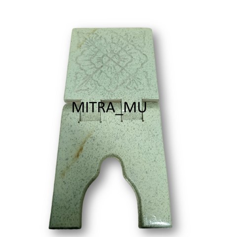 Meja rekal motif bunga marmer kayu mahoni