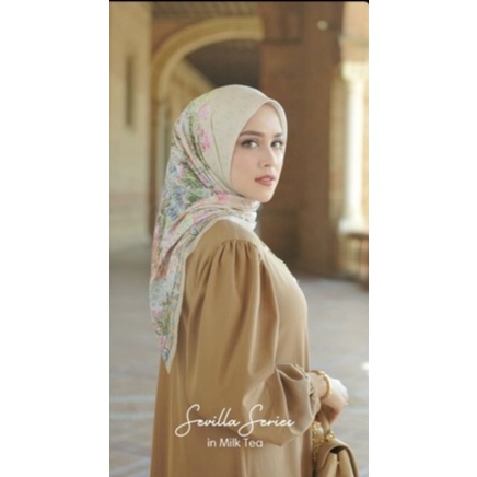 Sevilla series milk tea size small by button scarves (jual harga tag)