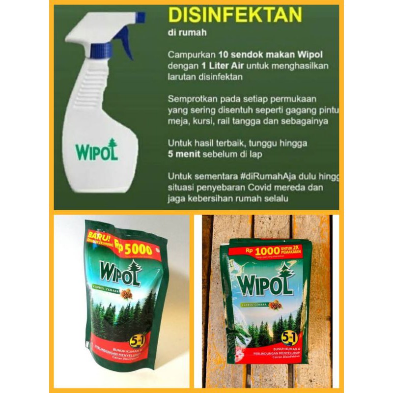 Wipol sachet 1 renceng isi 6 / Wipol refill 5000