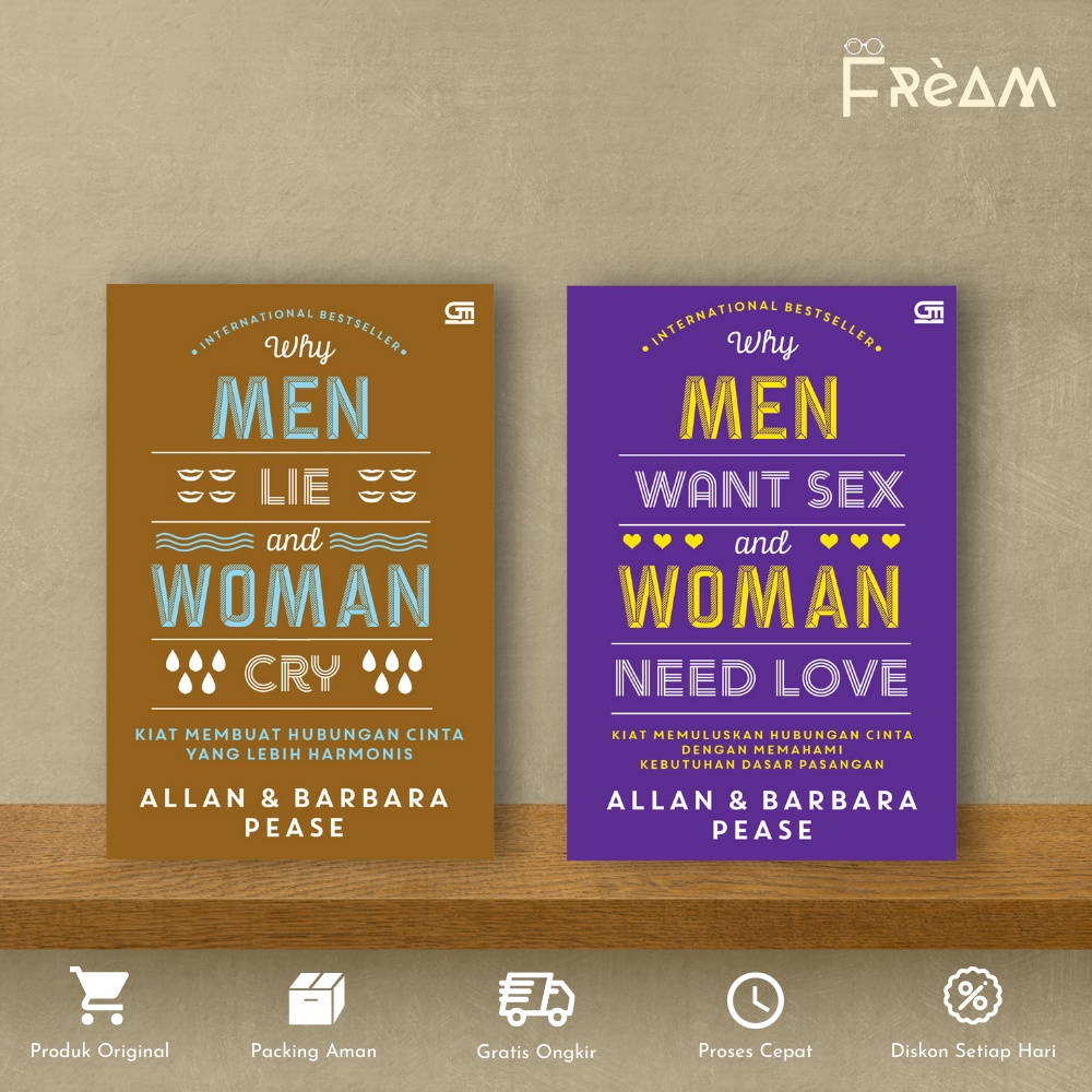 Jual Buku Self Improvement Why Men Lie And Women Cry Why Men Want Sex 