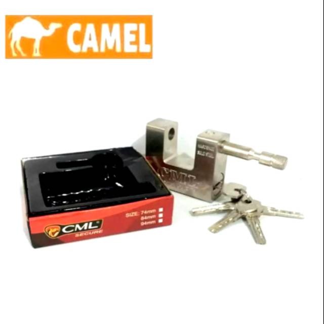 Gembok Panzer Panser 84mm Kunci Pintu Rumah Pagar Anti Maling Gergaji - CAMEL