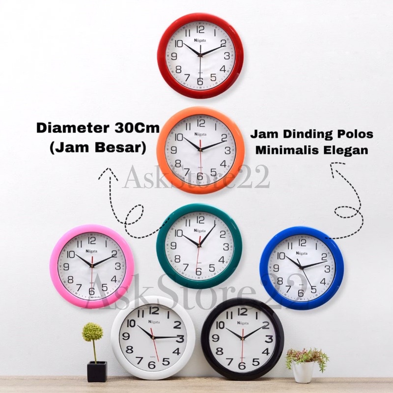 Jam Dinding Besar Minimalis Aesthetic Unik Dekorasi Dinding Murah 30Cm Niigata 291