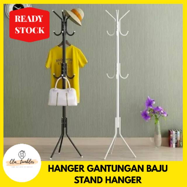 Hanger Gantungan Baju / Stand Hanger / Gantungan Berdiri Baju Jaket Topi Jas / Gantungan Hanger Besi