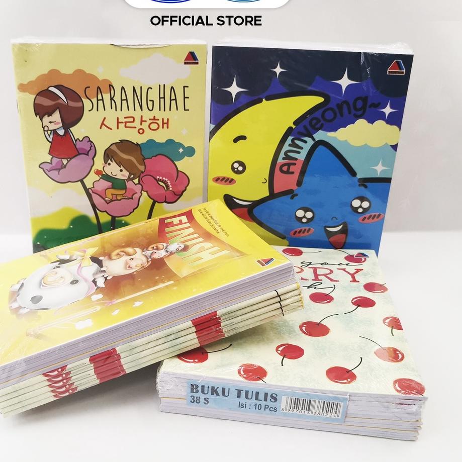 

New - IDOLMART Buku Tulis Kwarto SEGITIGA isi 38 Lembar - 1 Pak isi 10 Buku Kuarto