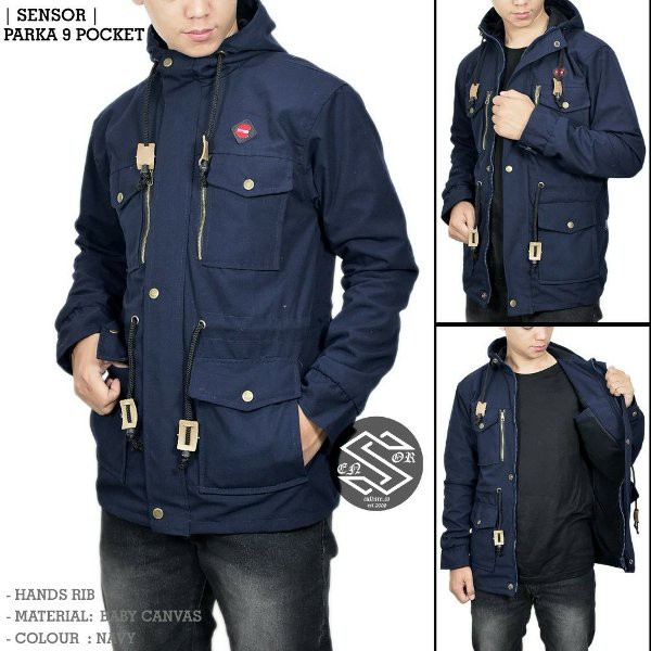 jaket parka pria original sensor