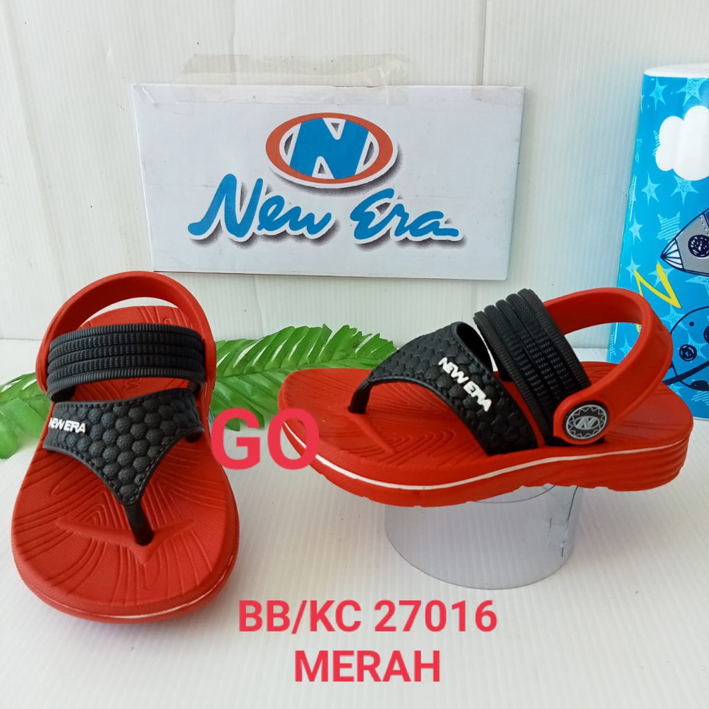 gof  NEW ERA BB/KC E 27016 Sandal Japit Anak Laki Laki Tali Belakang Karet Original