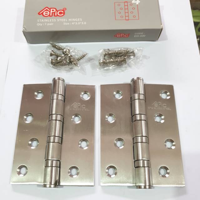 Engsel pintu 4in epic stainless asli