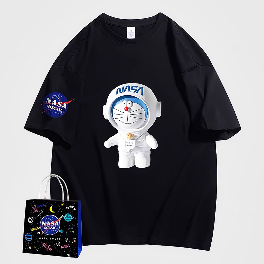 kaos oversize wanita / doraemon nasa