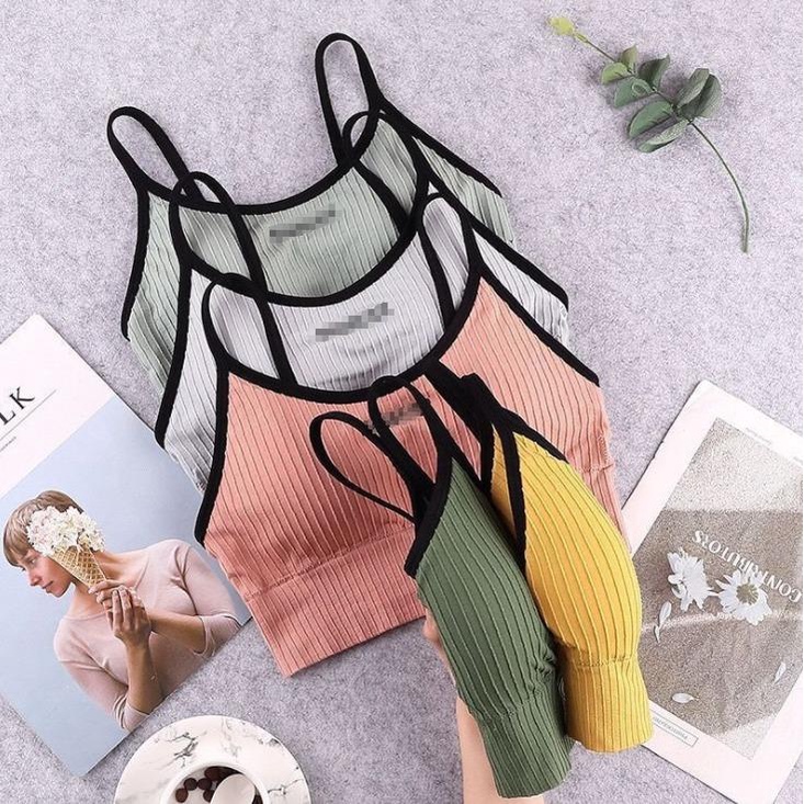 Gratis Ongkir - F5215 Pakaian Dalam Olahraga Wanita / Bra Sport Wanita Tanpa Kawat / BH Gym-2