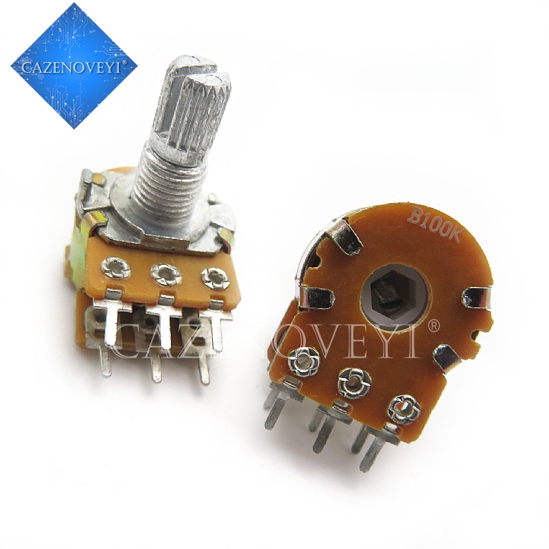 5pcs Potentiometer B1K B2K B5K B10K B20K B50K B100K B500K B1M 6Pin Shaft WH148 1K 2K 100K 5K 50K 500K 10K