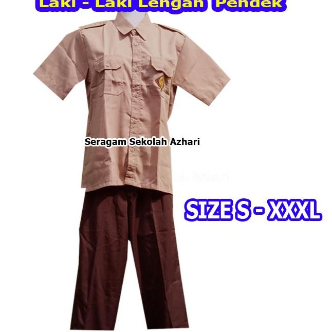 Hot Sell.. SETELAN SERAGAM PRAMUKA SMP LAKI LENGAN PENDEK Jumbo Big Size -SATU STEL SERAGAM PRAMUKA 
