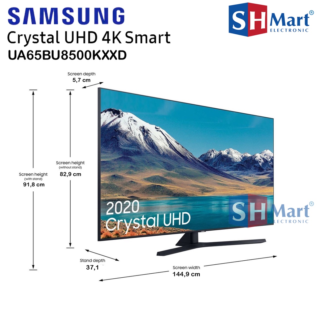 SAMSUNG CRYSTAL UHD 4K SMART TV 65 INCH UA65BU8500KXXD / 65BU8500 2022 GARANSI RESMI (KHUSUS MEDAN)