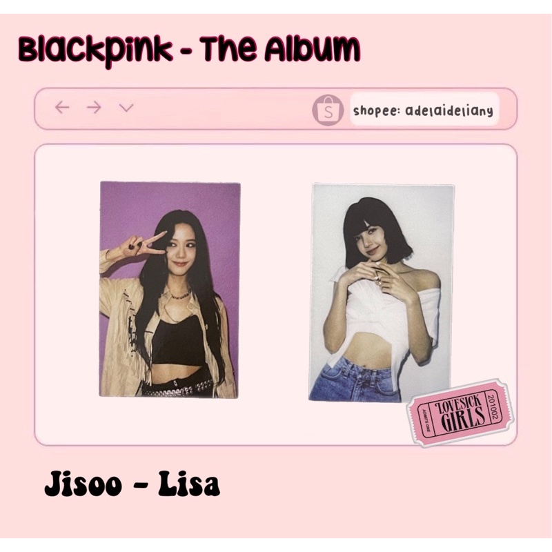 [READY] PHOTOCARD (PC) Jisoo Lisa Blackpink Official - The Album Lovesick Girls (jisoo peace lalisa 