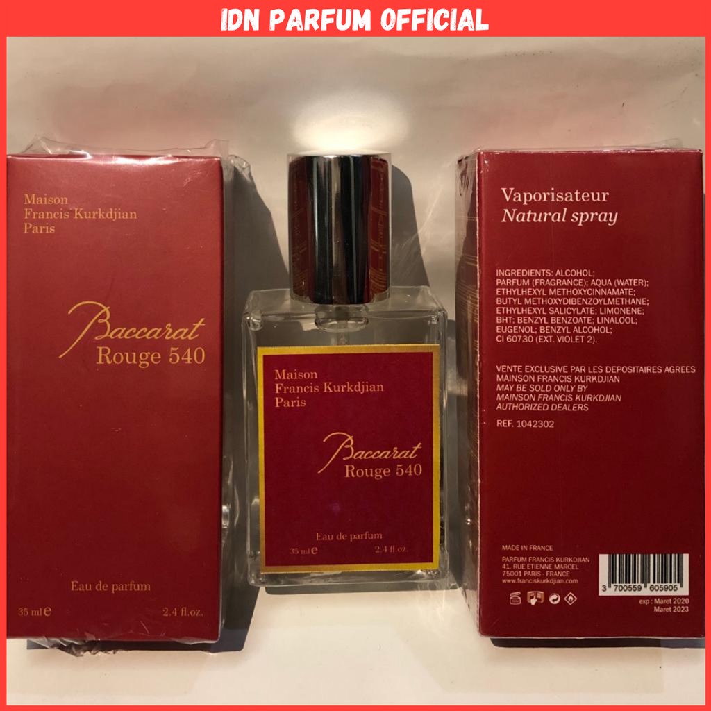 Parfum Baccarat Rouge 35ml Eau De Parfum Original Parfum Wanita Premium Shopee Indonesia