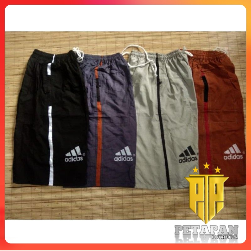 Celana Pendek Kolor Kain Katun Santai Celana Pendek Kolor Resleting