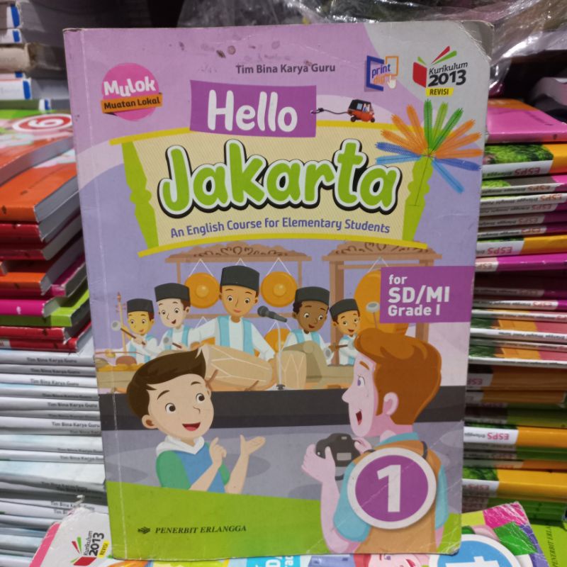 BUKU BEKAS HELLO JAKARTA SD kelas 1,2,3,4,5,6 K2013 EDISI REVISI ERLANGGA