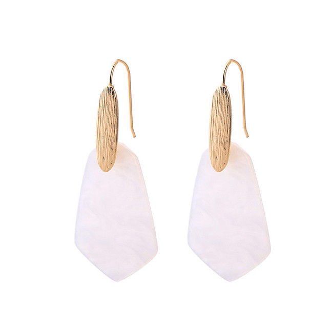 LRC Anting Gantung Fashion Geometric Irregular Acrylic Plate Earrings F6962X