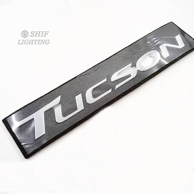 1 x ABS Chrome New TUCSON Logo Letter Car Auto Rear Trunk Emblem Sticker Badge Decal Replacement For HYUNDAI