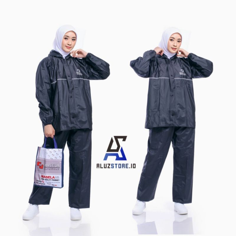 JAS HUJAN ,RAINCOAT Pria Wanita Setelan Full PressTerbaik BY MASELA Anti Rembes Lentur Nyaman Digunakan