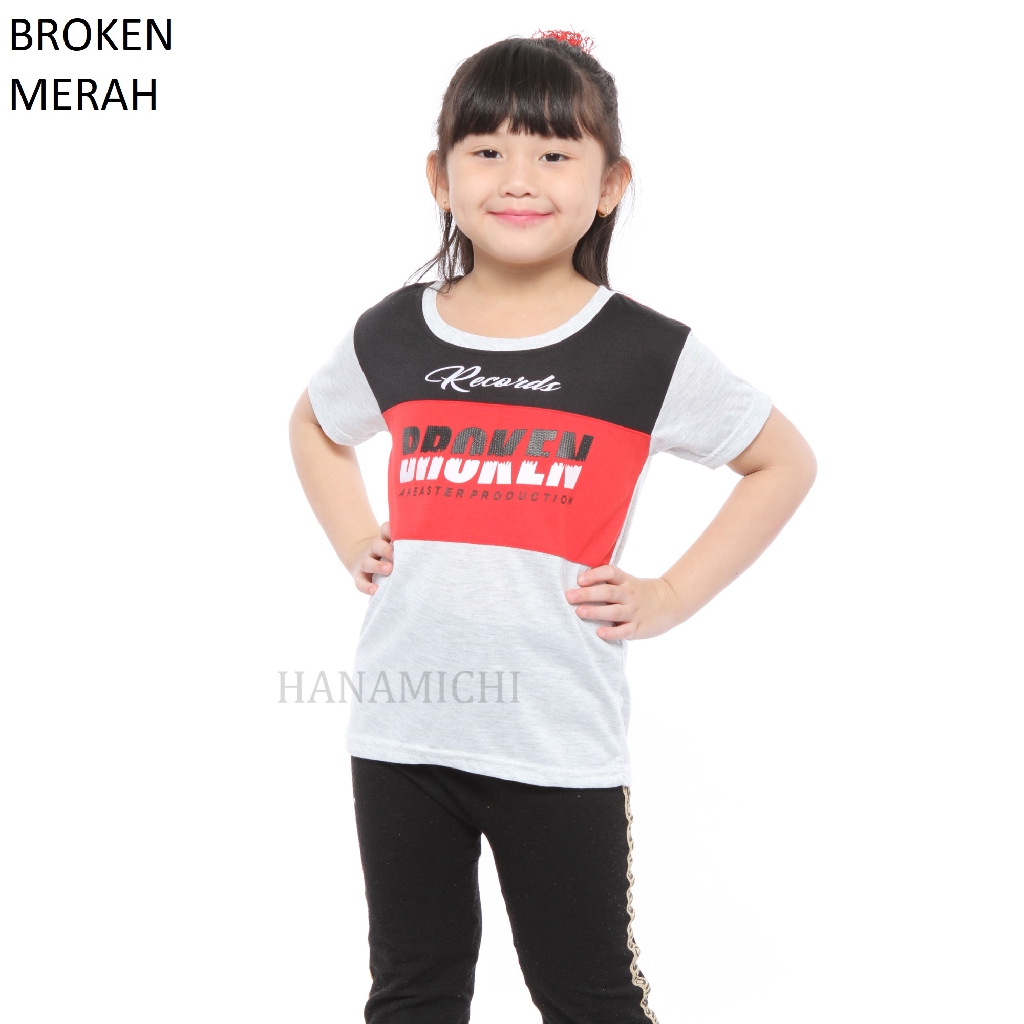 Hanamichi BROKEN Kaos Anak Lengan Pendek