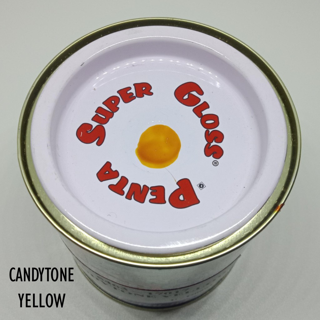 CAT CANDYTONE YELLOW PENTA 200 gram - cat penta candy kuning - cat candi kuning - cat canditone kuning - cat kuning candy