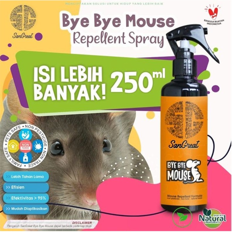 Pengusir tikus Spray 250 ml non pestisida-anti tikus- Bye Bye Mouse