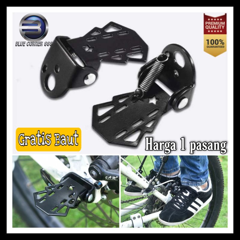 Pedal Belakang Sepeda Pijakan Kaki Boncengan Jalu Lipat