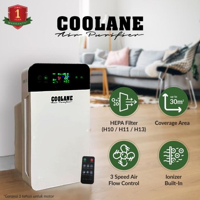 COOLANE Air Purifier w/ screen HEPA Filter Penyaring Udara