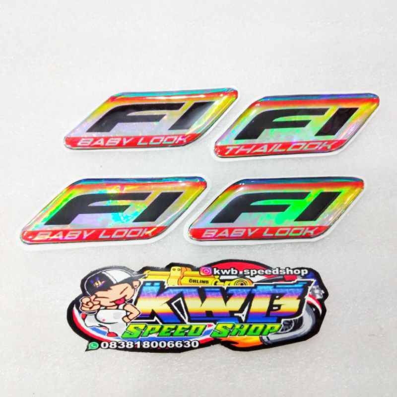 Sticker emblem fi twotone babylook thailook hologram timbul